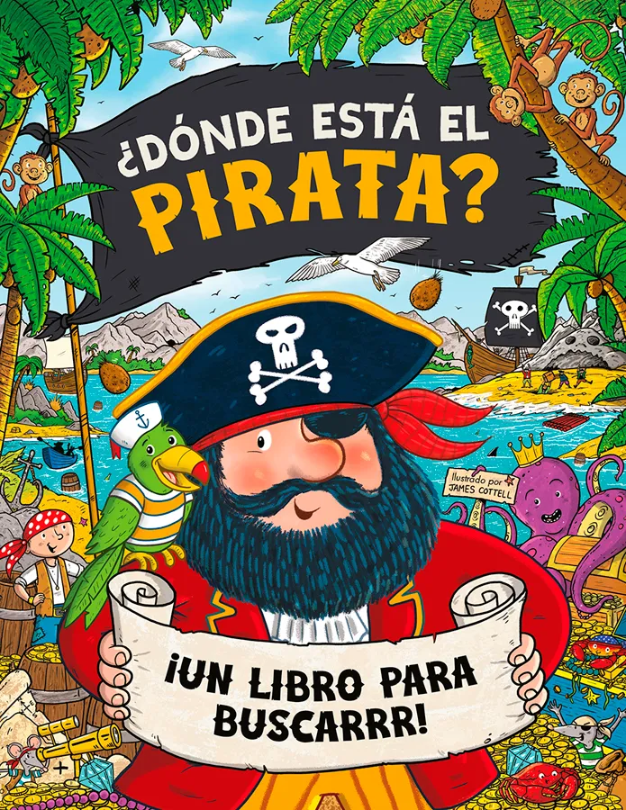 <b>¡TODOS A BORDO DEL BARCO PIRATA!</b><br><br> ¿No te has enterado? En este libro podrás buscar las banderas piratas que ondean, los diamantes qu...