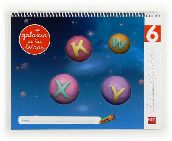 Libro de texto de P5 Lectoescritura 6/Cuadríc/Galaxia recomendado para la asignatura de Lectoescritura y para el curso de Infantil 5 años con una ...