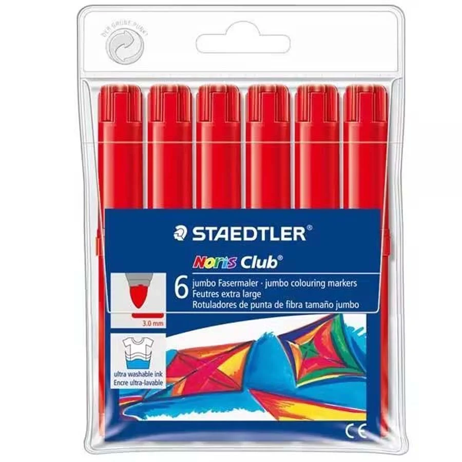 Retoladors Staedtler Noris 340 vermell 6u