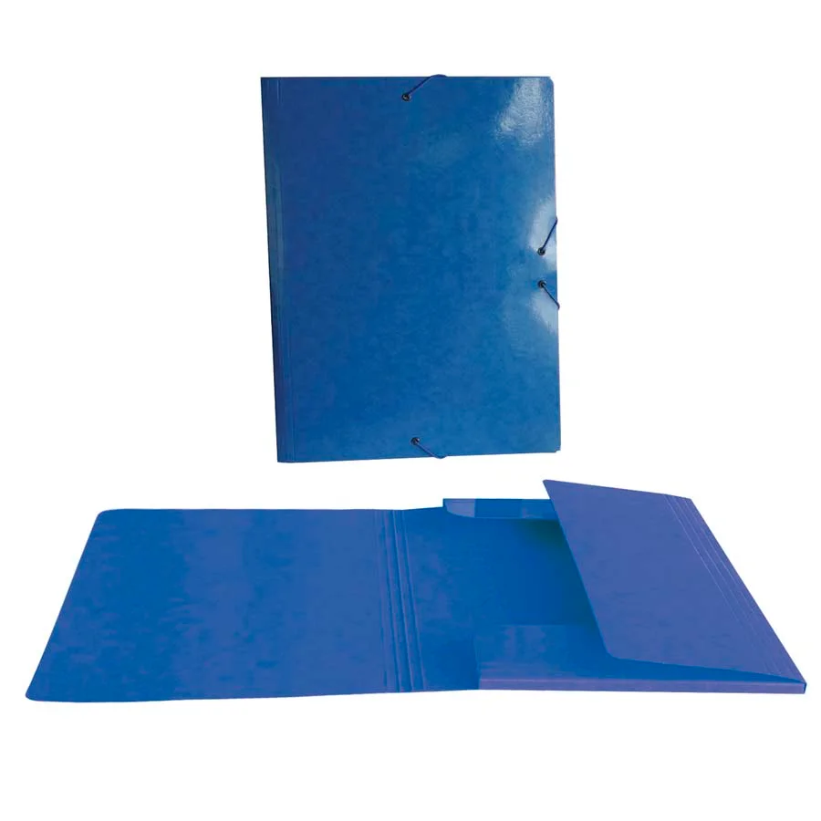Carpeta de cartró amb gomes sense bossa Foli Senfort blau