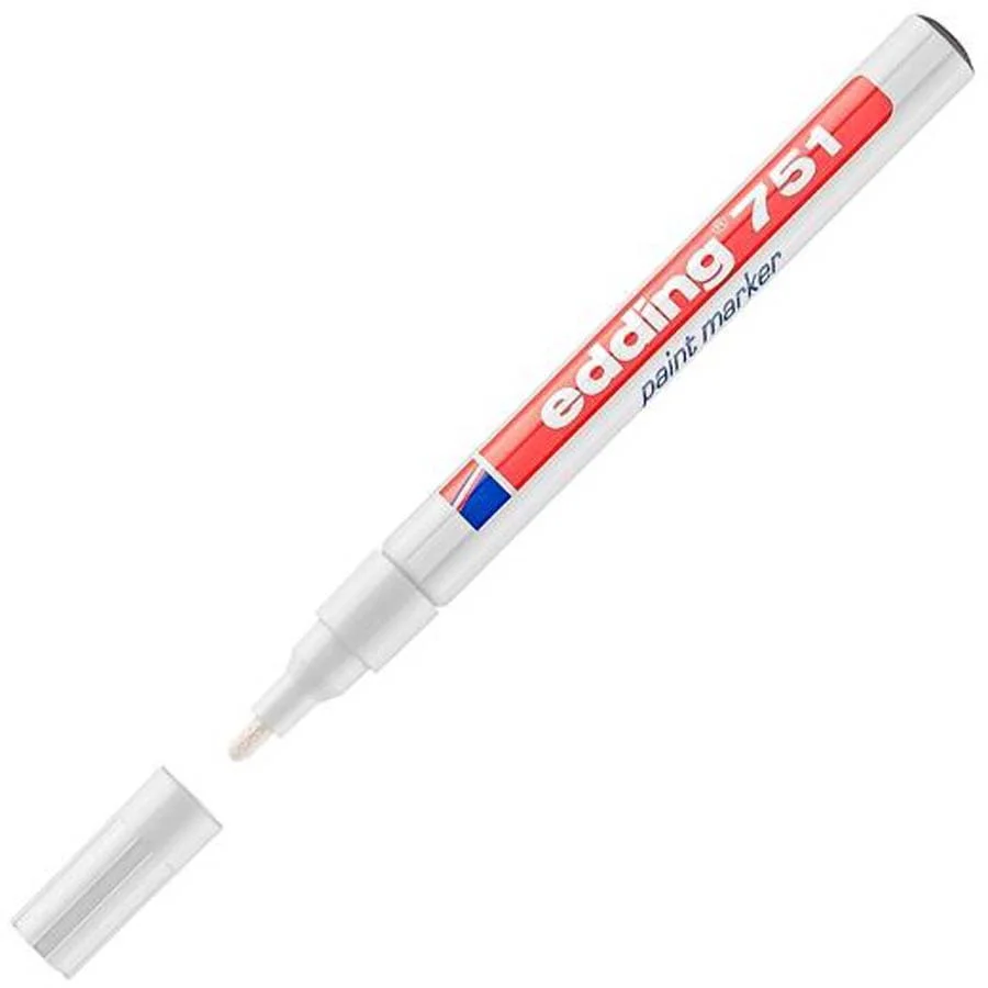 Retolador permanent Edding 751 blanc
