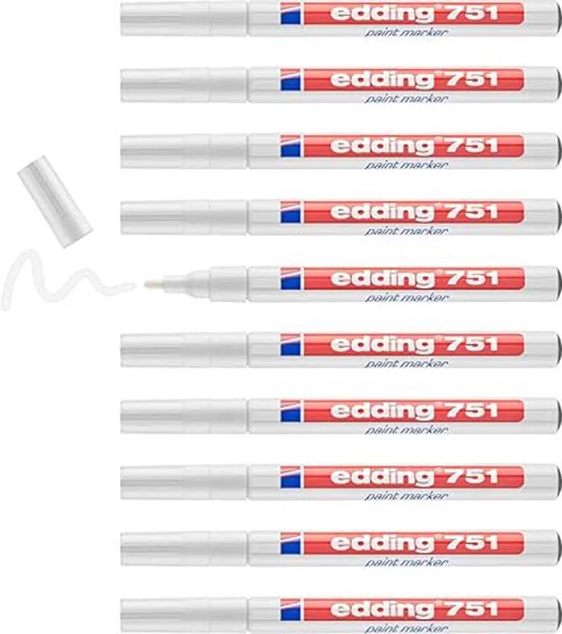 Retolador permanent Edding 751 blanc
