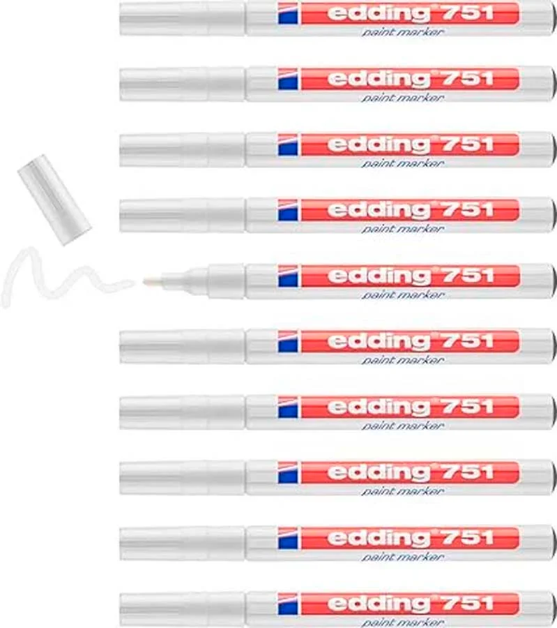 Retolador permanent Edding 751 blanc