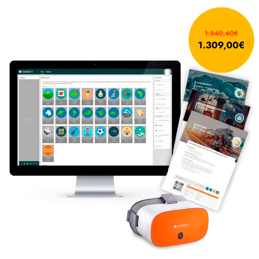 <p><strong>Licencia VR School Software Bundle (ClassVR Portal + Avantis World) 3 Años</strong><br><br>Descubre los recursos y contenidos educativo...