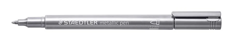Retolador permanent Staedtler Metallic Pen plata