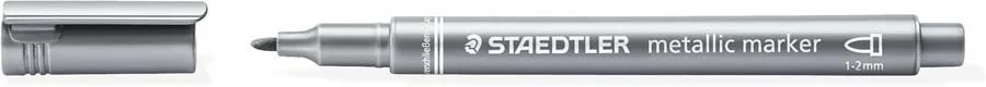 Retolador permanent Staedtler Metallic Pen plata