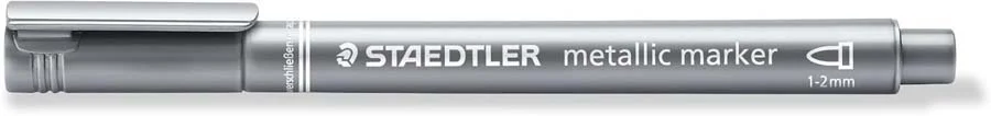Retolador permanent Staedtler Metallic Pen plata