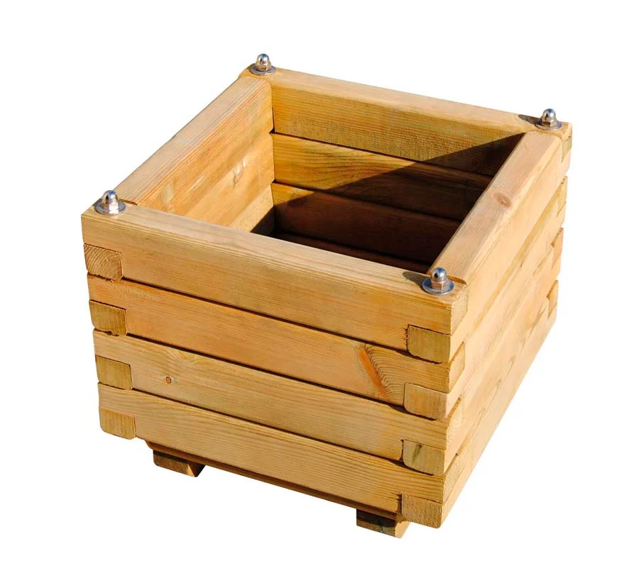 Jardinera fusta quadrada 40x40x34cm Jardinera fusta quadrada 40x40x34cm