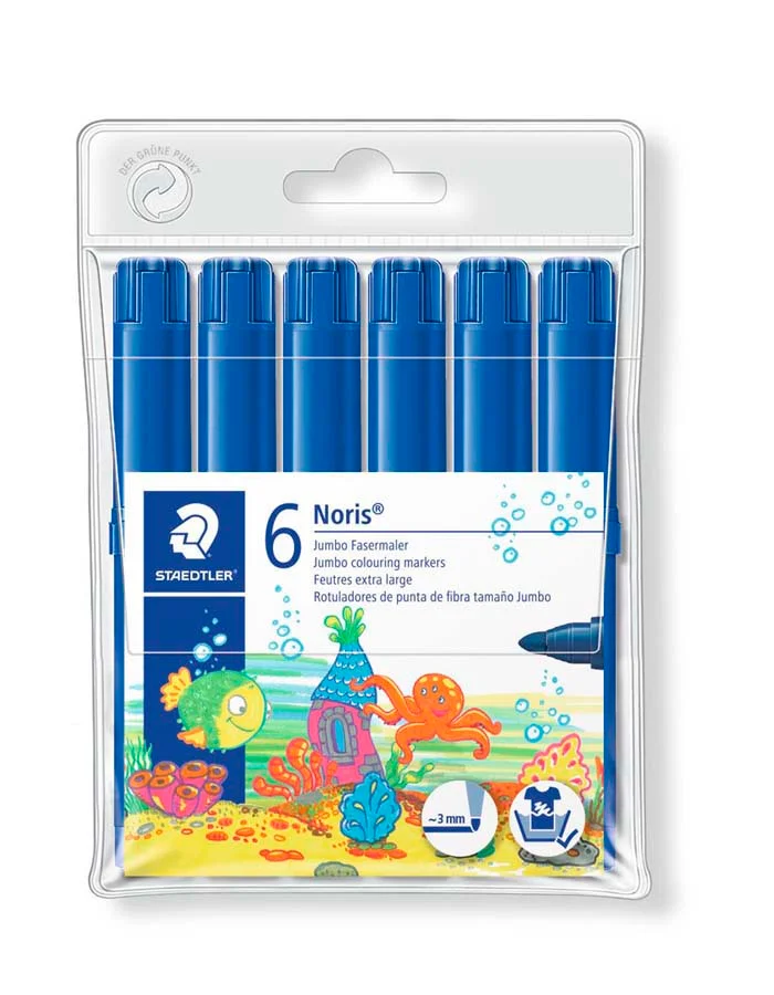 Retoladors Staedtler Noris 340 blau fosc 6u Retoladors Staedtler Noris 340 blau fosc 6u