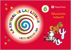 Libro de texto de Lectoescritura 6 Espiral De Letras Infantil 5 Años recomendado para la asignatura de Lectoescritura y para el curso de Infantil ...