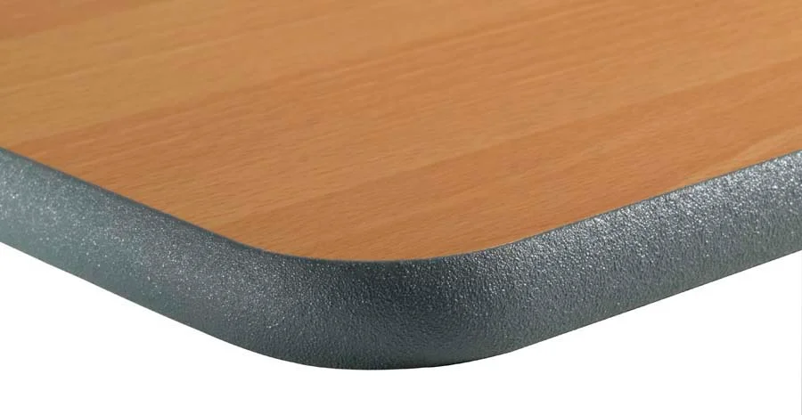 Taula plegable rectangular 244x76cm T4 tauler faig 8 seients blau