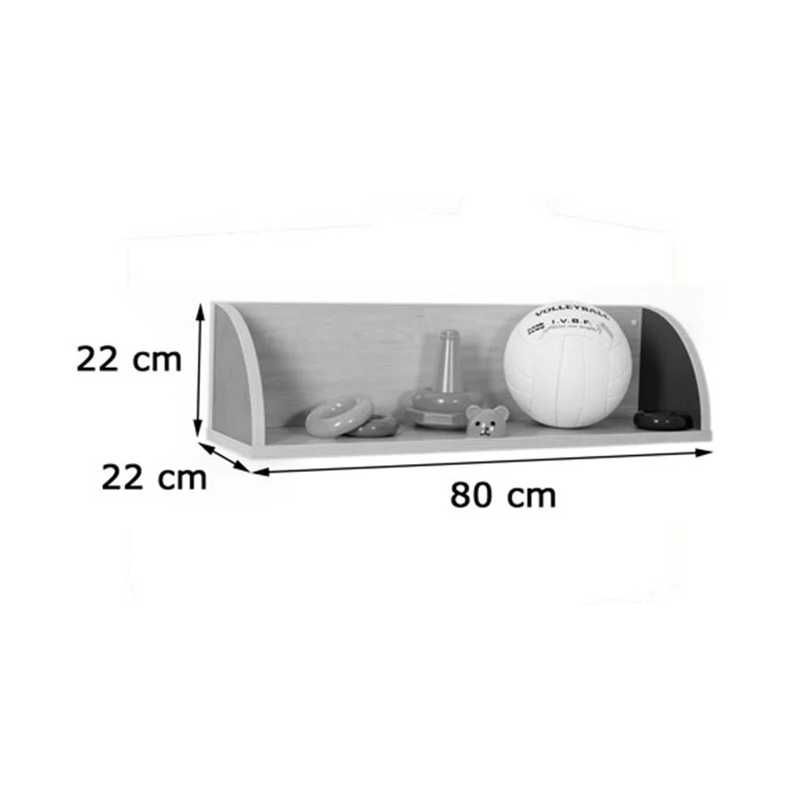 Balda amb laterals formatgets 80x22x22cm faig Balda amb laterals formatgets 80x22x22cm faig