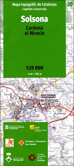 Mapa topogràfic de Catalunya 1:25 000. Capitals Comarcals. 30- Solsona.
