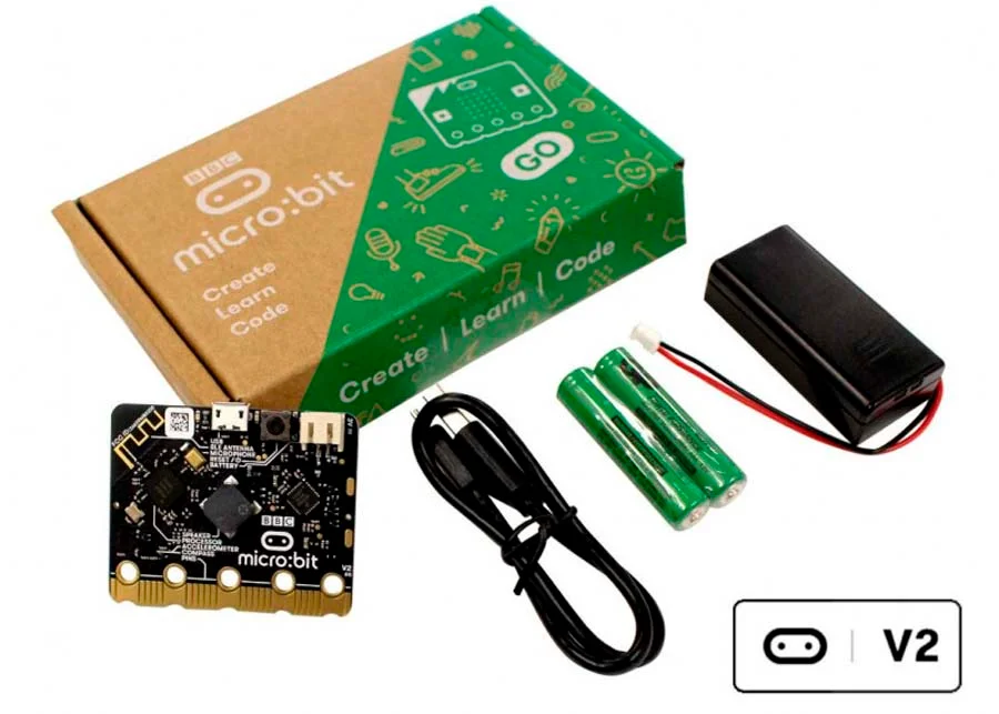 <p>El micro:bit Go es un paquete que contiene todos los elementos esenciales para ser alimentado y preparado para programar, así como la placa mic...