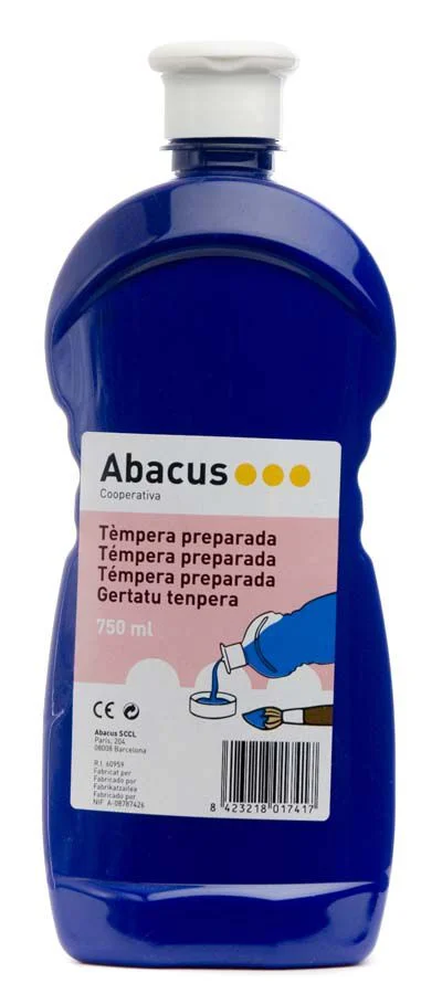 Témpera preparada Abacus 750ml blau fosc Témpera preparada Abacus 750ml blau fosc