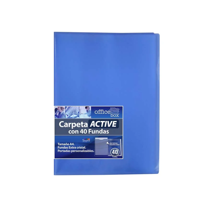 Carpeta 40 fundes A4 Office Box Active colors assortit
