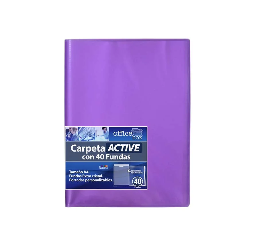 Carpeta 40 fundes A4 Office Box Active colors assortit