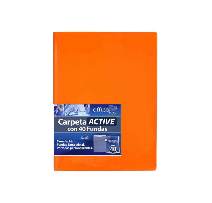 Carpeta 40 fundes A4 Office Box Active colors assortit