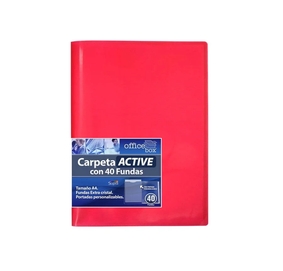 Carpeta 40 fundes A4 Office Box Active colors assortit