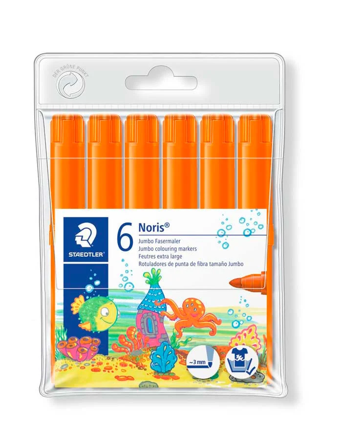 Retoladors Staedtler Noris 340 taronja 6u