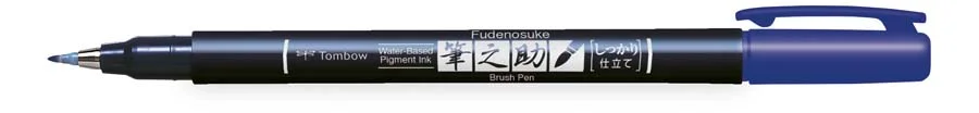 Retolador Cal·ligrafia Tombow Fudenosuke blau