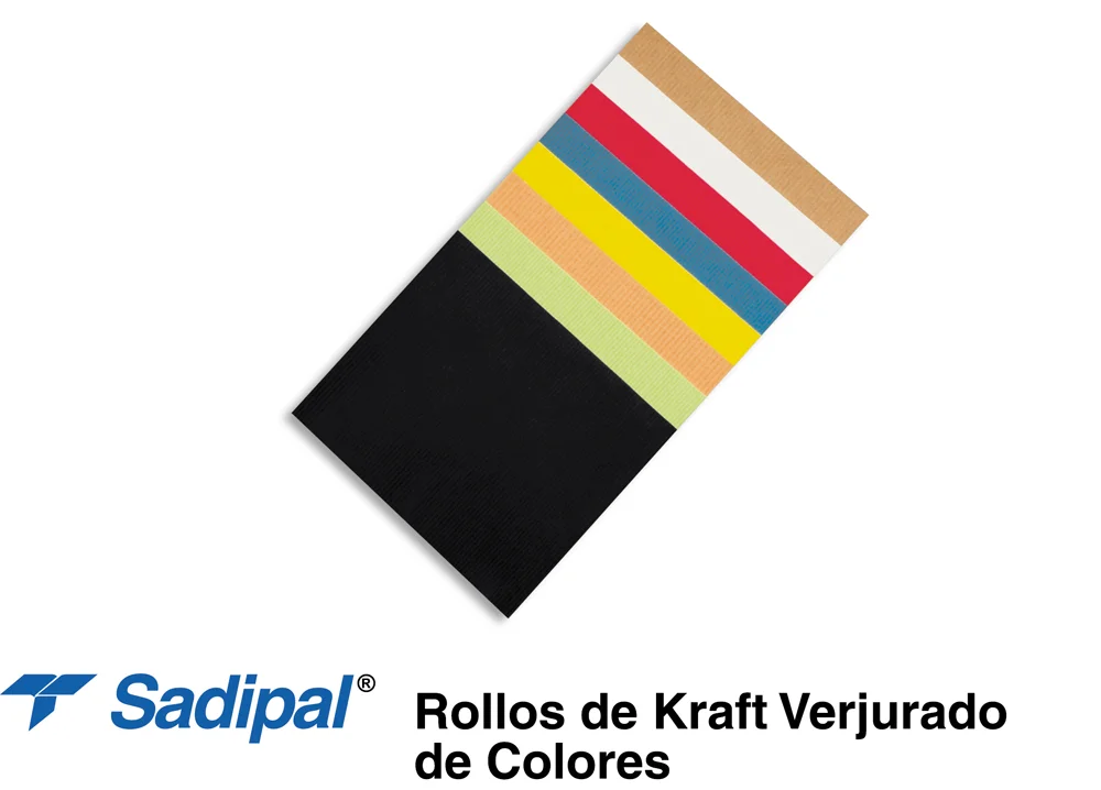 Bobina de paper kraft Sadipal 1x25m 90g blanc