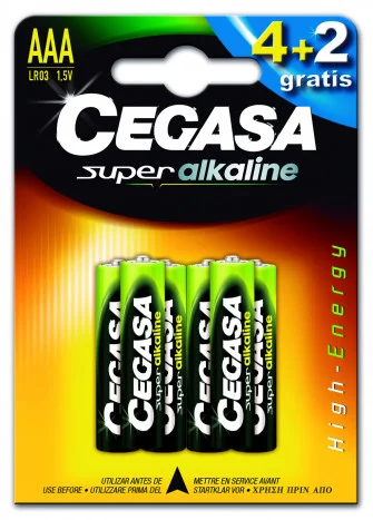 Pila Super alcalina Cegasa LR30-AAA 4+2u Pila Super alcalina Cegasa LR30-AAA 4+2u