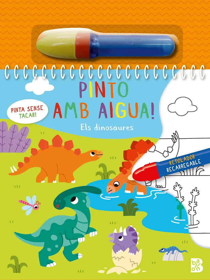 Com pots fer servir aquests llibres? Omple el retolador d’aigua i pinta sobre les pàgines, veuràs com s’omplen de color. Respon les preguntes sobr...