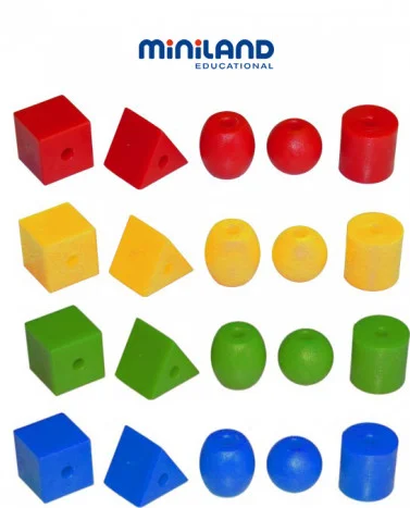 Formes ensartables 25 mm 100 unidades Miniland