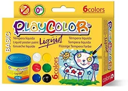 <p>Pintura Liqüid Playcolor en pot de 40 ml, 6 colors. Fórmula de gran viscositat i alta densitat. Efecte antidegoteig en aplicar amb el pinzell. ...