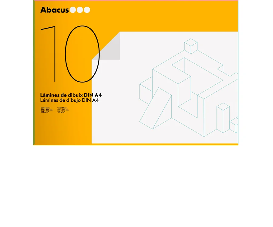 Làmines de dibuix A4 Abacus 10 fulls