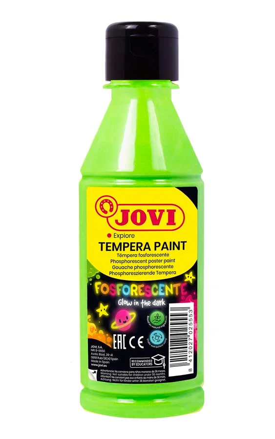 Témpera fosforescent Jovi 250ml verd Témpera fosforescent Jovi 250ml verd