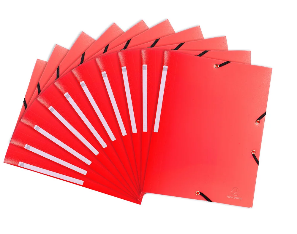 Carpeta solapes i gomes A4 Exacompta vermell