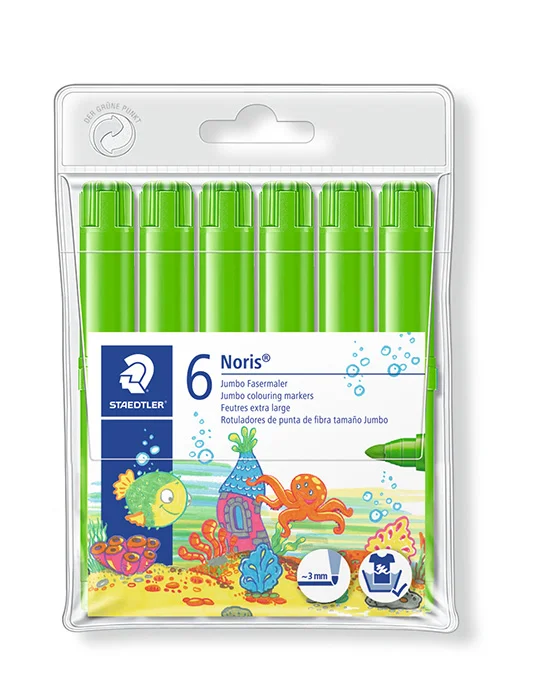 Retoladors Staedtler Noris 340 verd clar 6u